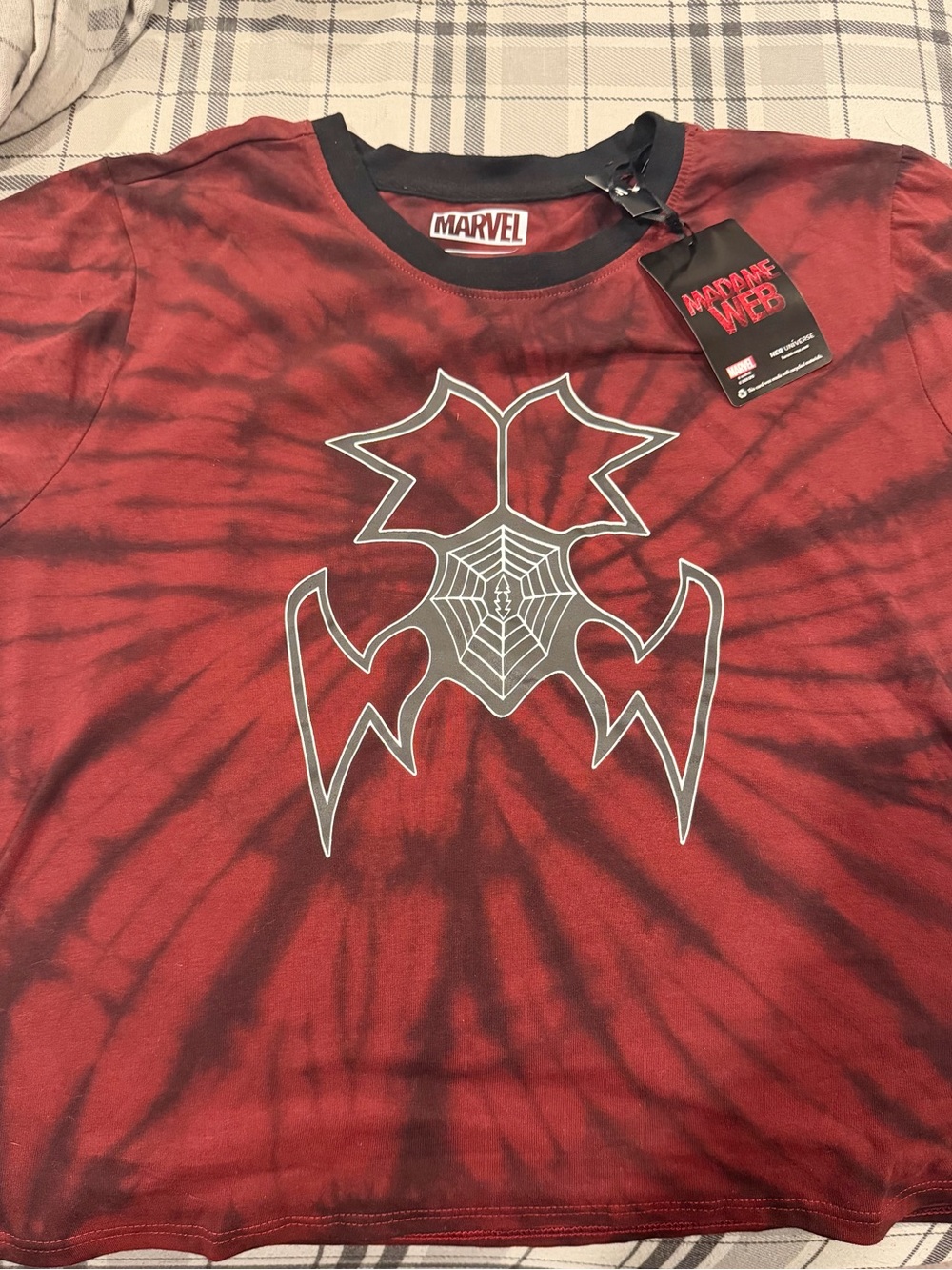 Her Universe Marvel Madame Web Spiderweb Tie-Dye Baby T-Shirt